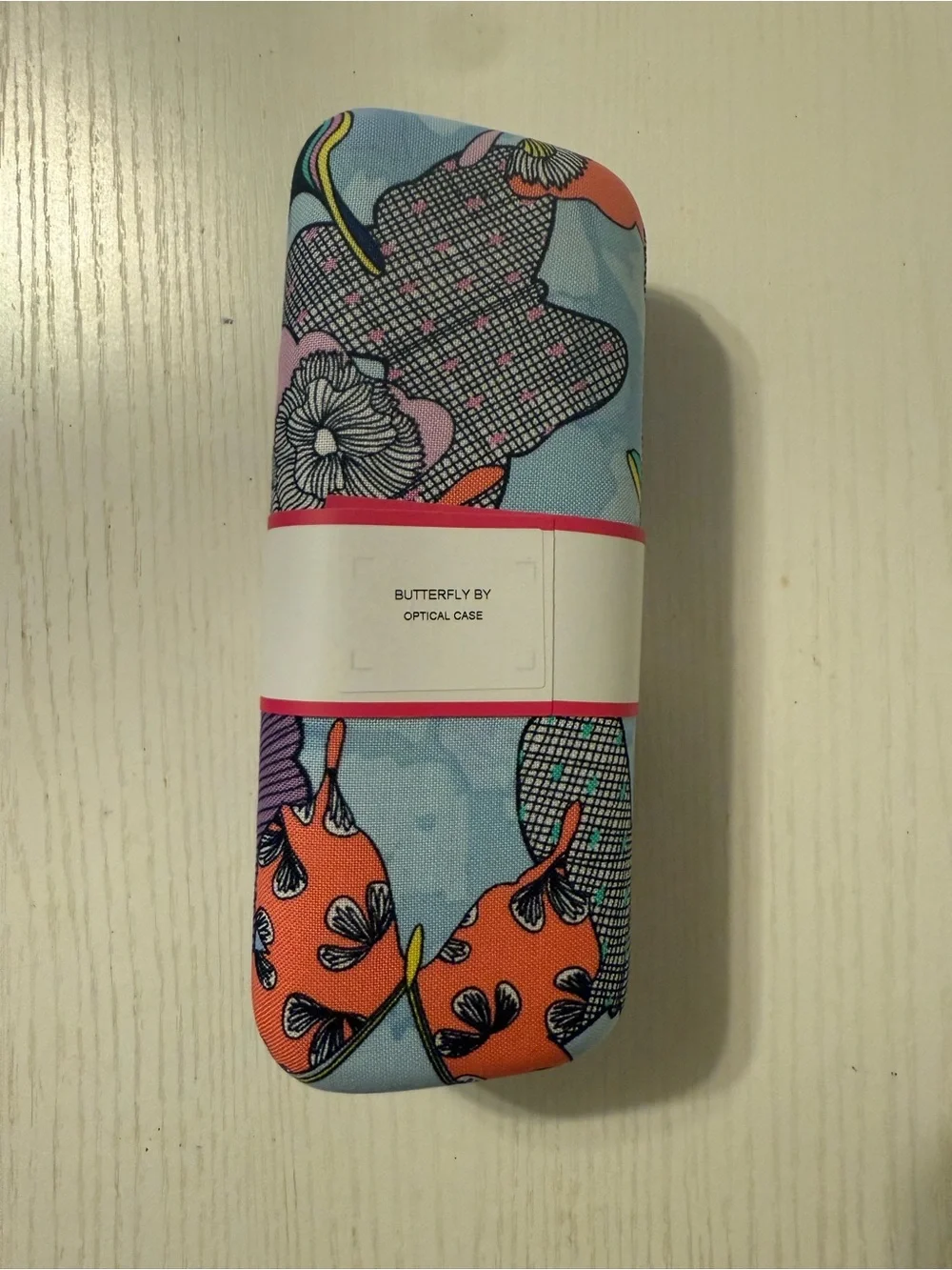Vera Bradley Pink, Blue & Multicolor Floral Hard Shell Glasses Case in Butterfly